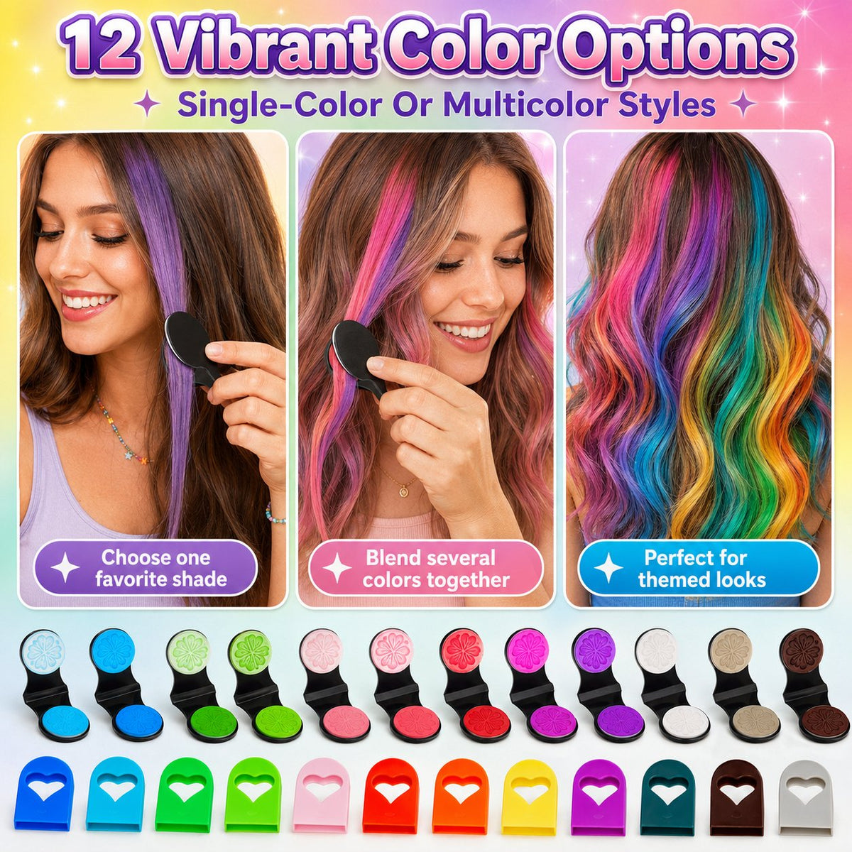 🌈Color Temporary Hair Chalk Applicator Set