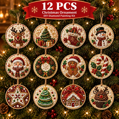 Christmas DIY Diamond Painting Ornaments Kit